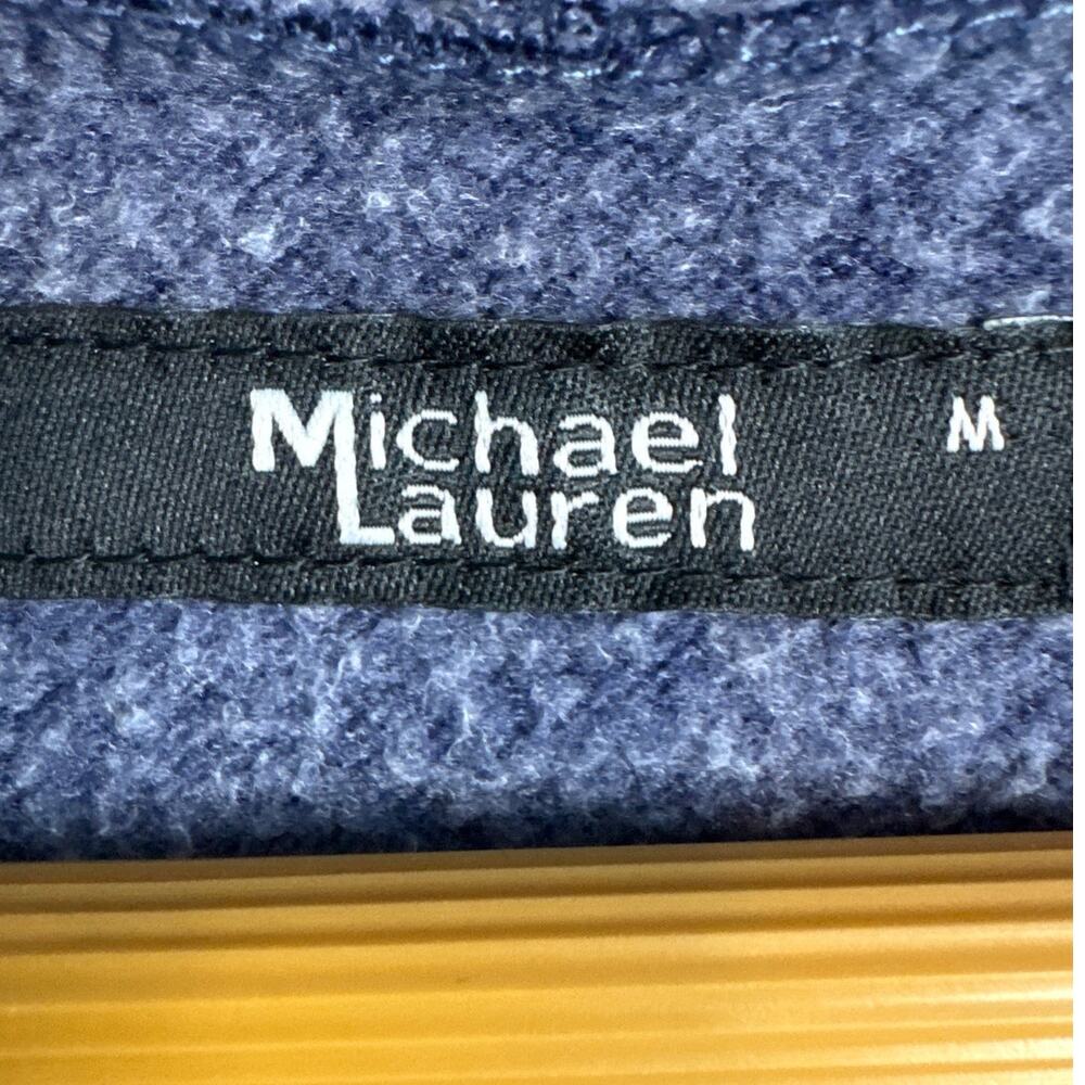 Michael Lauren Sullivan Hoodie Blue White SZ M NWT Athleisure Relaxed Oversized - Picture 9 of 11